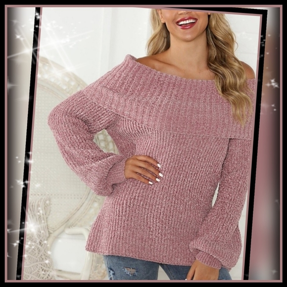Tops - New!! Chenille Pink, So Soft & Cozy Sweater Sz: XL